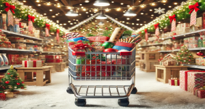Shopping cart in supermarket 1200x628