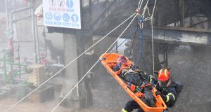 Rijeka, 20.05.2025 Pokazna vjezba vatrogasaca u gasenju i spasavanju u rafineriji