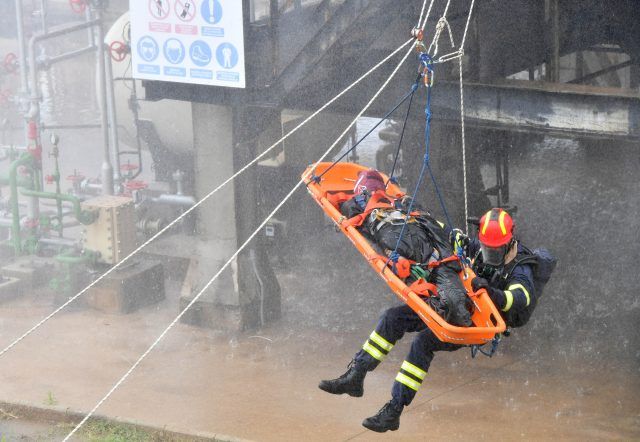 Rijeka, 20.05.2025 Pokazna vjezba vatrogasaca u gasenju i spasavanju u rafineriji Rijeka, 20.05.2025 Pokazna vjezba vatrogasaca u gasenju i spasavanju u rafineriji