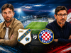 Treneri Rijeke i Hajduka prikazani ispred stadiona Rujevica uoči Jadranskog derbija