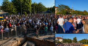 Veliki prosvjed građana na riječkom Pehlinu uz gradilište i raskopanu cestu, okupljeni traže završetak radova i asfalt