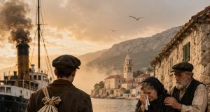 Emigracija ilustracija