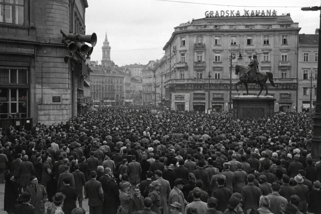 Zagreb u travnju 1941. tijekom proglašenja NDH