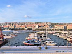 Vizualizacija marine Porto Baroš u Rijeci s jahtama i novouređenom obalom, projekt ACI Gitone