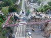 Rušenje nadvožnjaka Jankovićeva cesta kod Matulja tijekom radova na izgradnji novog čvora Matulji na spoju autocesta A7 i A8